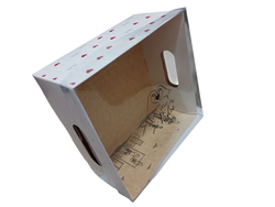 Caja Corazón Tapa Transparente  25 x 25 x 10 cm