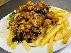 Papas Fritas Pollo mongoliano