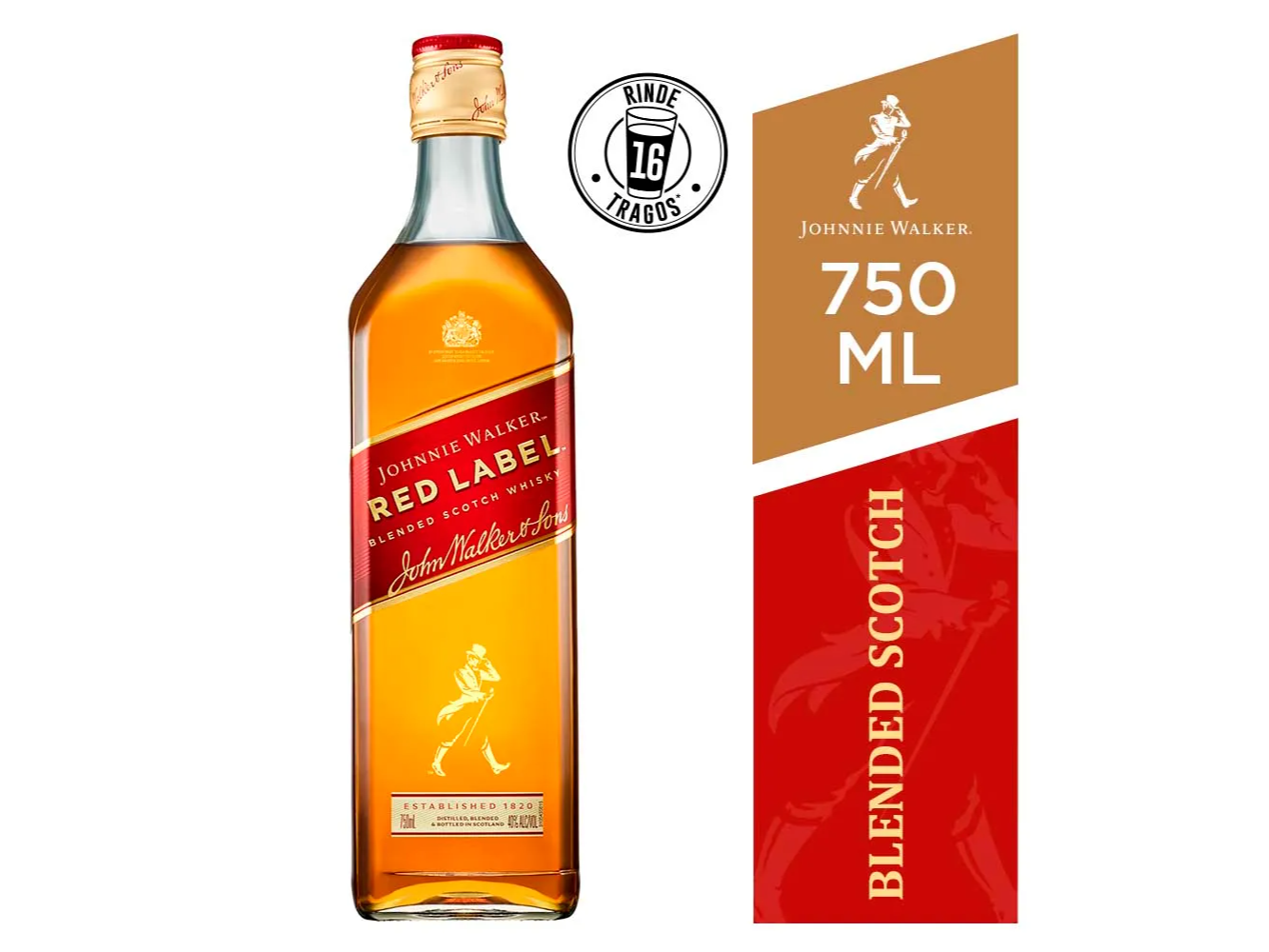 Whisky Johnnie Walker Red Label 750ml