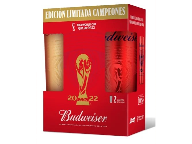 Vasos Budweiser Aluminio Edicion Campeones