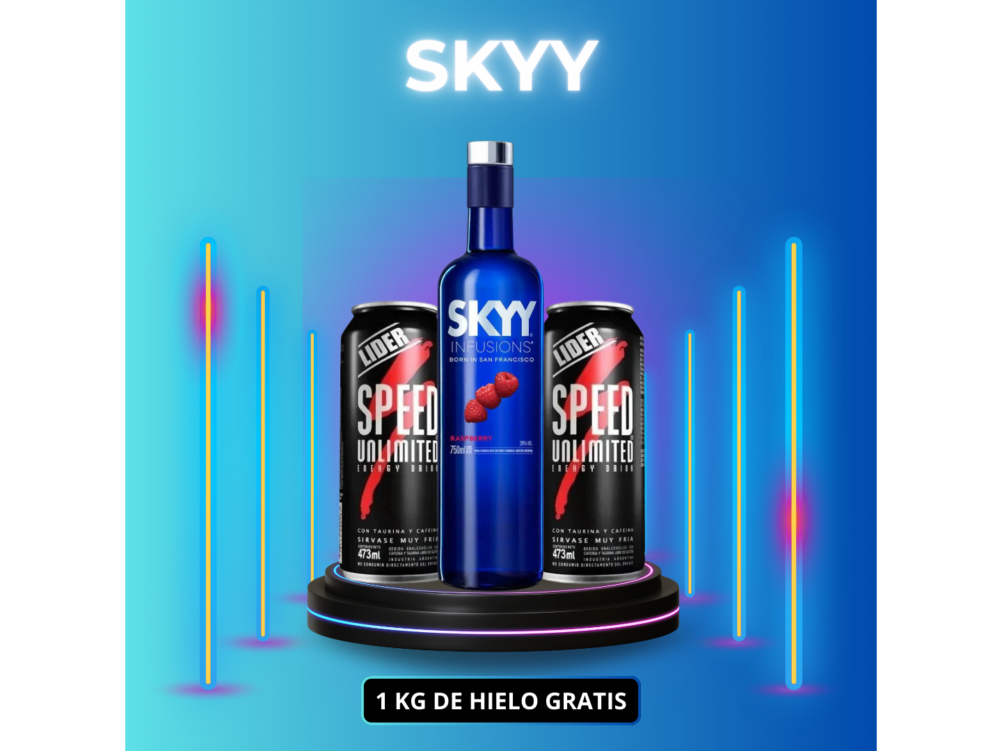 Skyy saborizado + 2 Speed XL