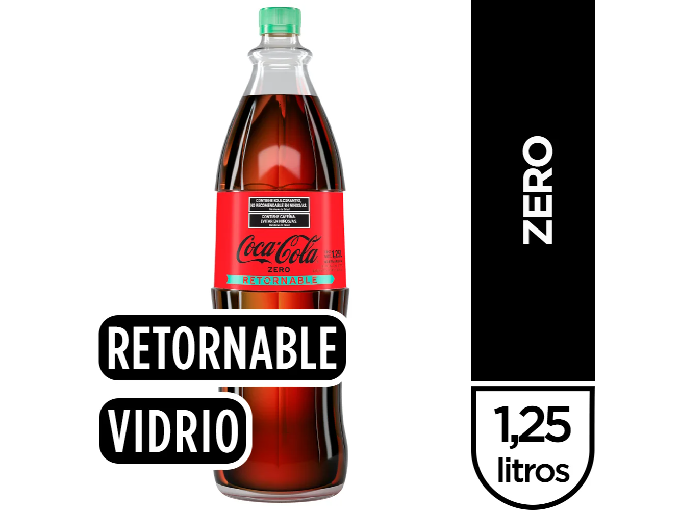 Coca Cola ZERO 1.25 (Vidrio)