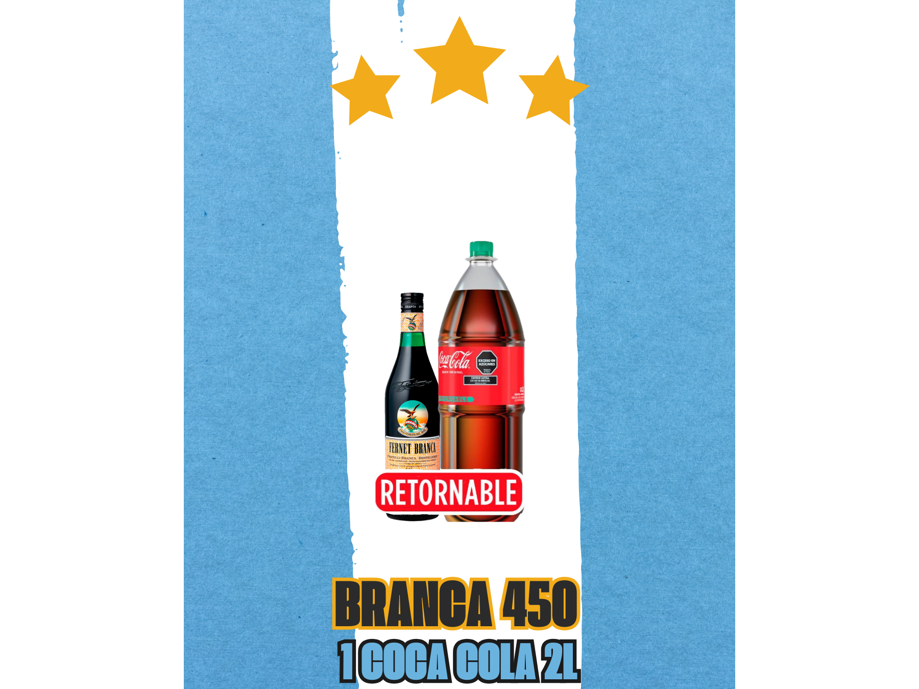 Branca 450 +1 Coca Cola 2L (Retornable)