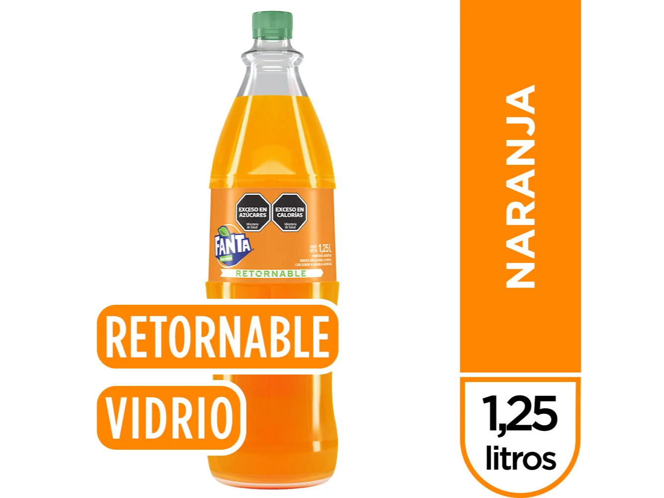 Fanta Naranja 1.25 Lts (Vidrio)