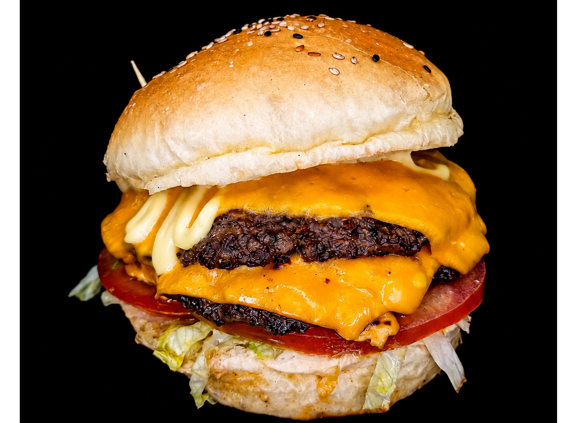 3 Doble com cheddar+🍟+3🥤