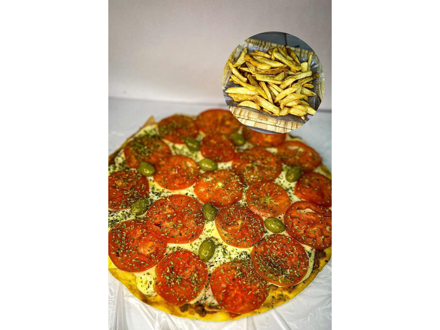 1 Pizza y 1 Papas