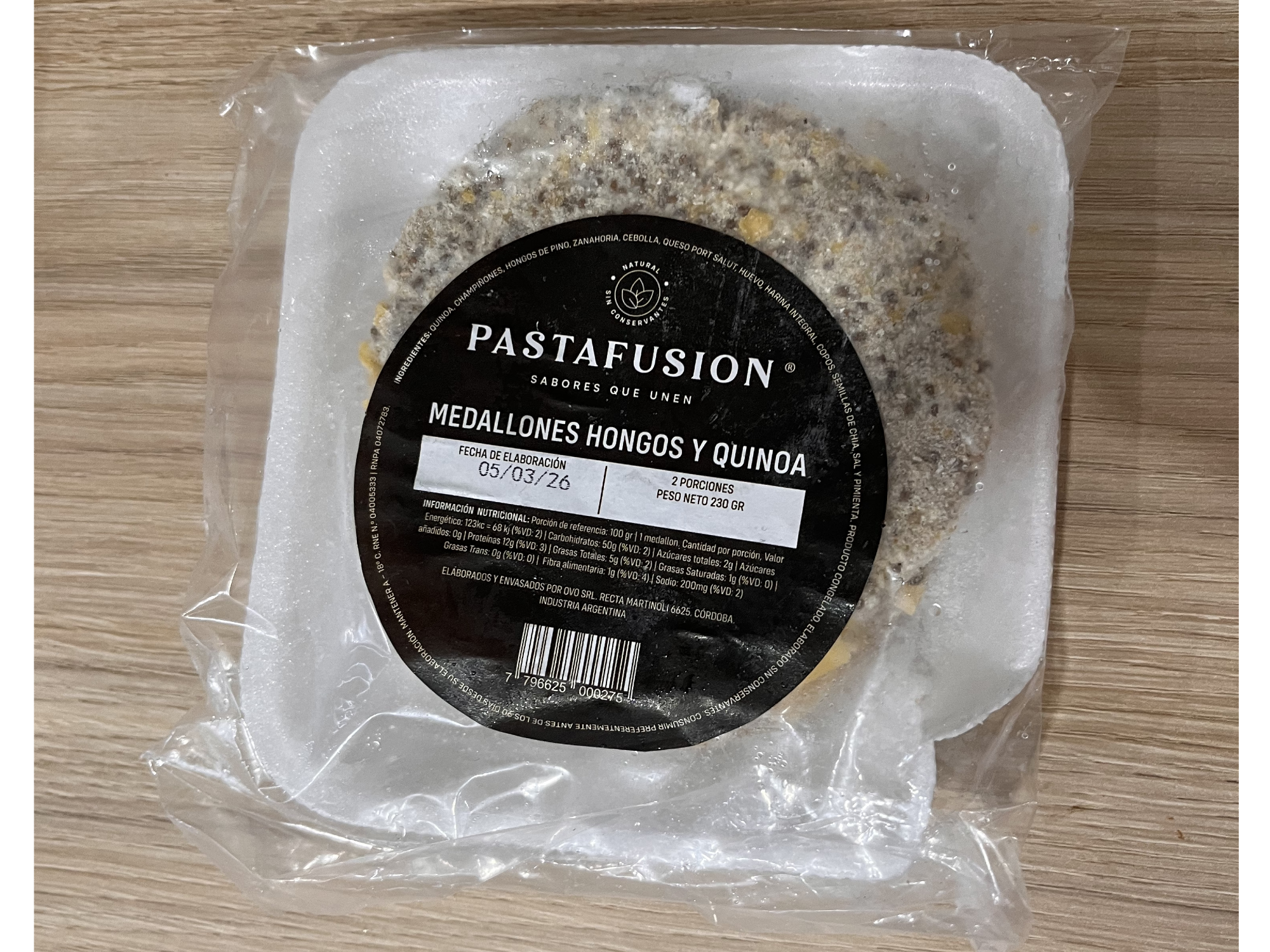 MEDALLONES DE HONGOS Y QUINOA