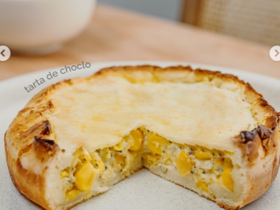 TARTA DE CHOCLO Y CREMA