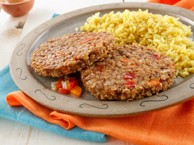 MEDALLONES DE LENTEJAS Y ARROZ YAMANI