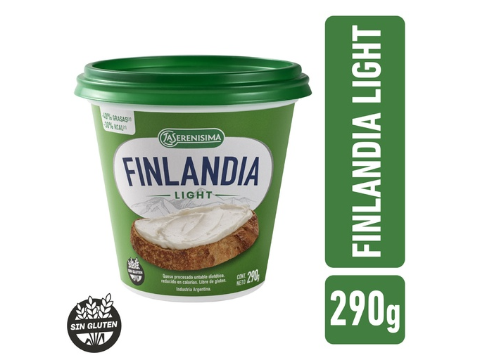 QUESO UNTABLE FINLANDIA LIGHT - 290 GR