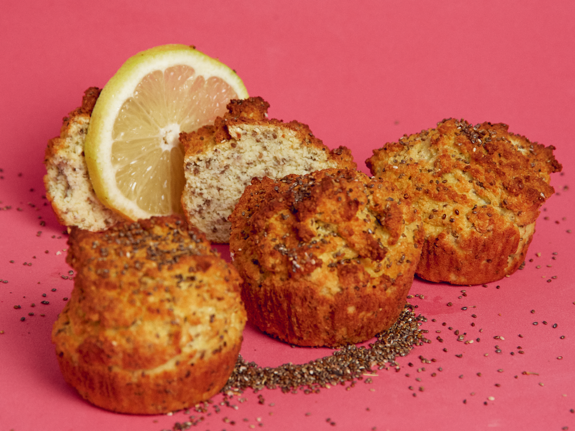 Muffin de limón y chía