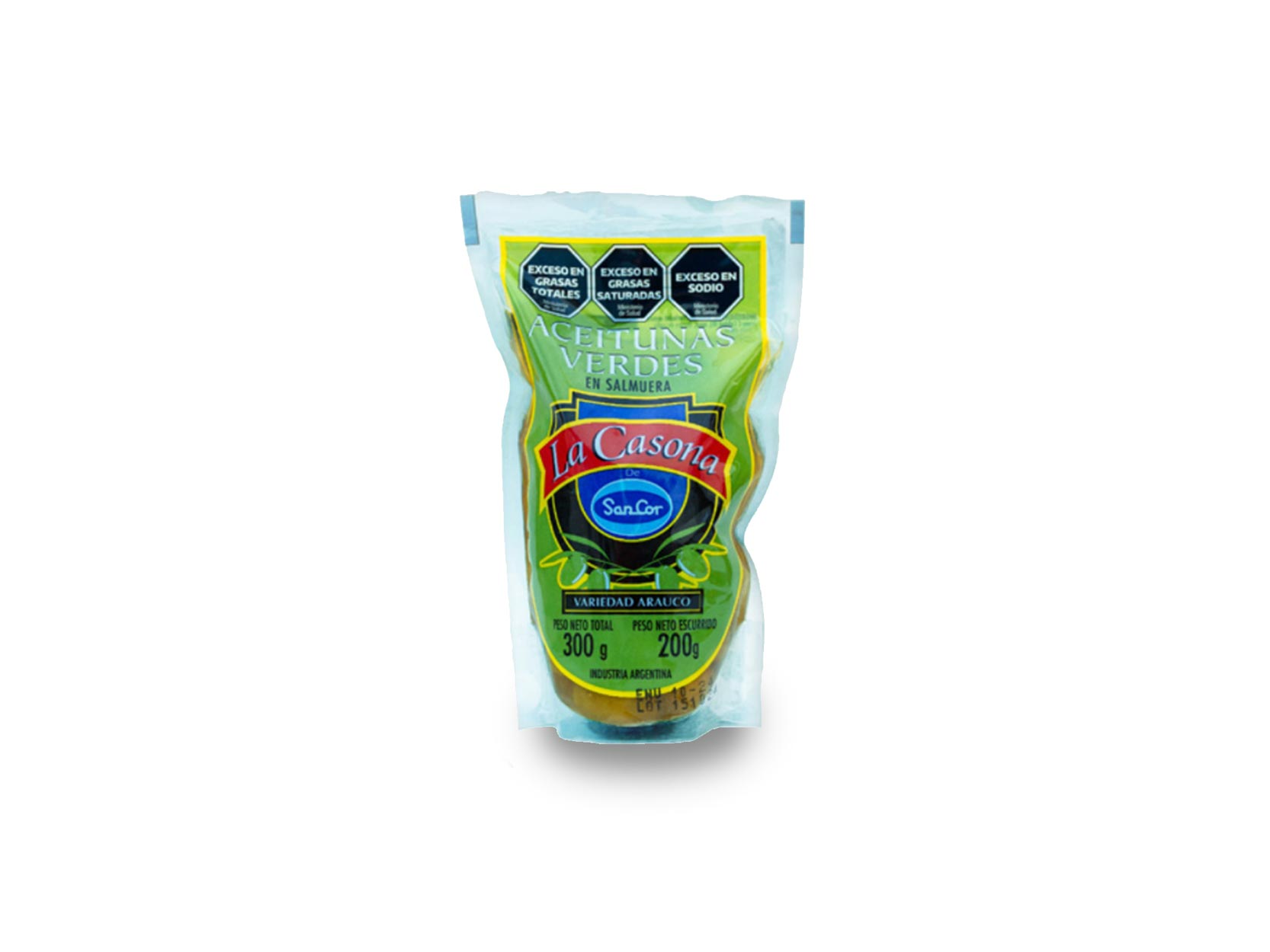 ACEITUNAS DOYPACK LA CASONA 200G ESCURRIDO X1