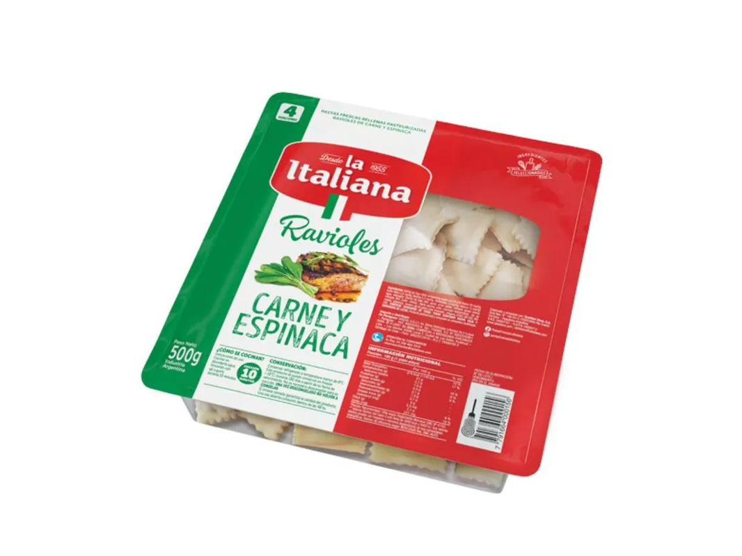 RAVIOLES CARNE/VERD. X500 LA ITA