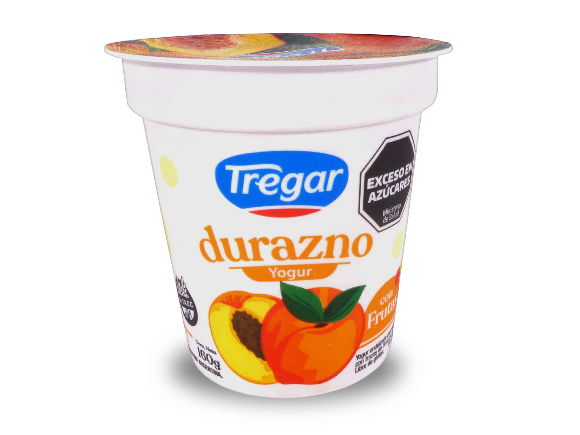 YOGURT C FRUTA DURAZNO TREGAR x 160G
