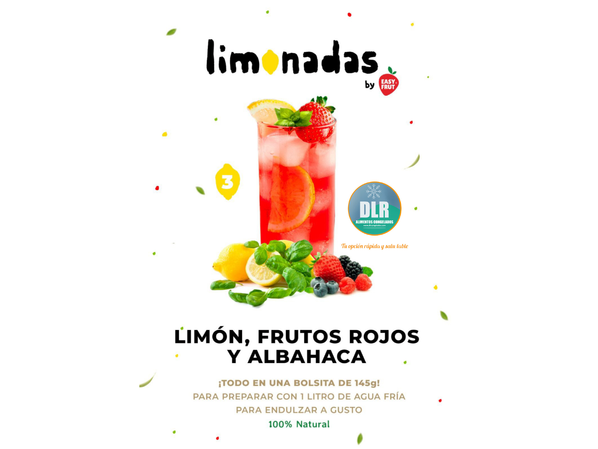 Limonada Limón, Frutos R. y Albahaca 150 gr x 15 uni