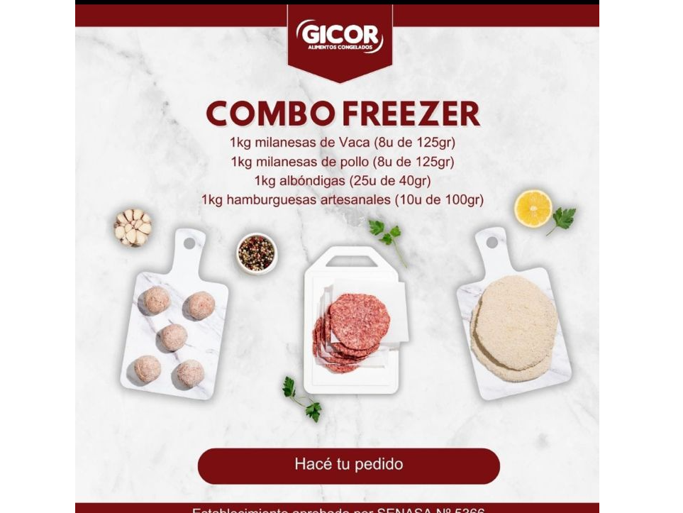 Combo Freezer Gicor x 4Kg