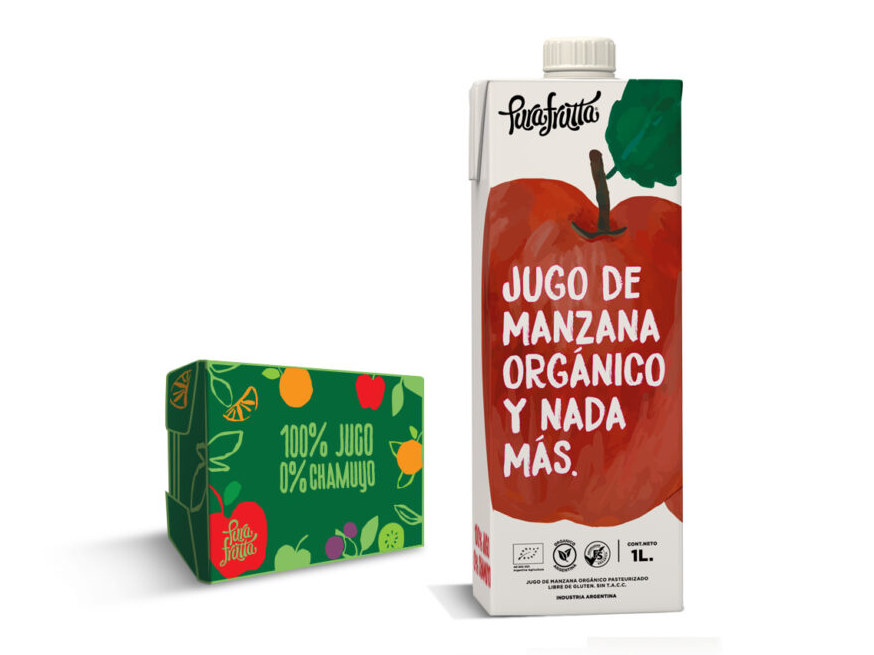 Jugo 100% Expr. Pura Frutta Manzana Cripps Pink Orgánico 1000 ml 8u