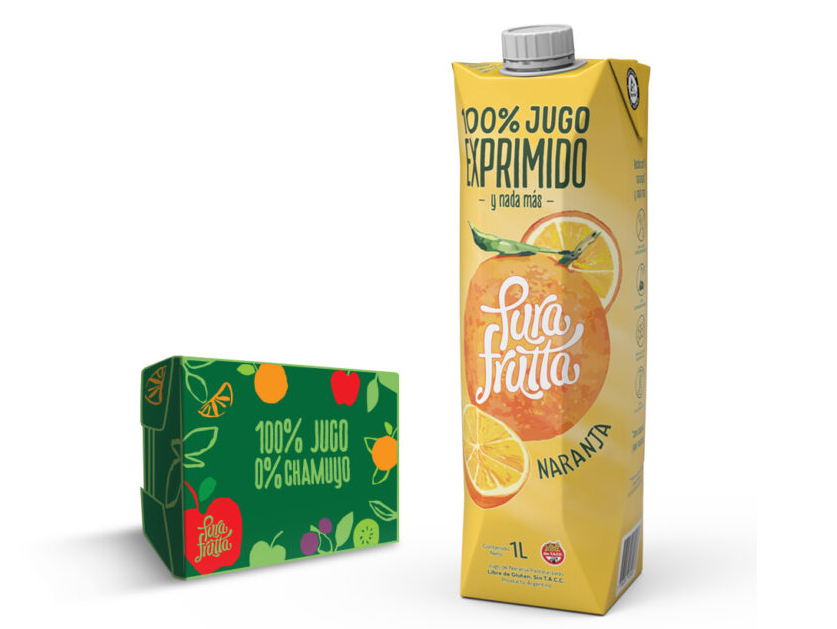 Jugo 100% Expr. Pura Frutta Naranja Salustiana 1000 ml 12u