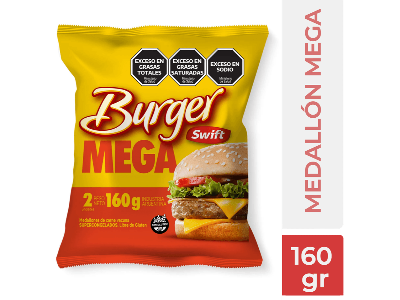 Med. Burguer Mega 30x2x160 grs. - Swift