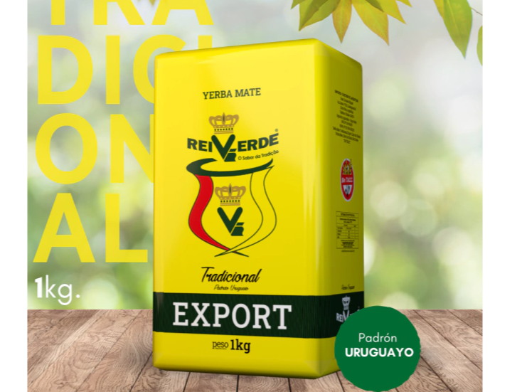 Yerba Mate Rei Verde Export Tradicional x 1kg (5 uni)