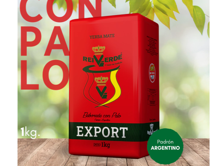 Yerba Mate Rei Verde Export Padron Argentino x 1kg (5 uni)