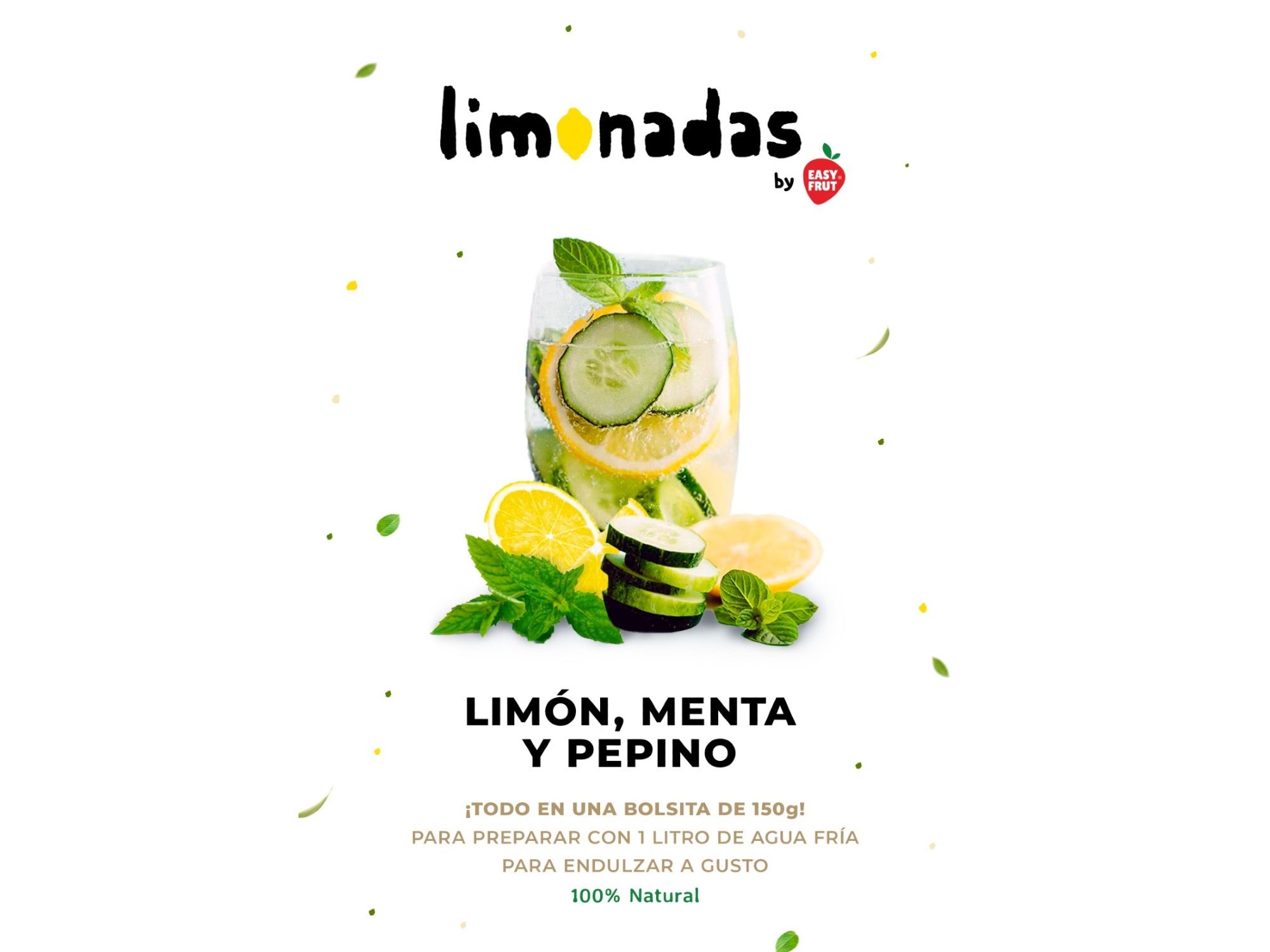 Limonada Limón, Menta y Pepino 150 gr x 15 uni