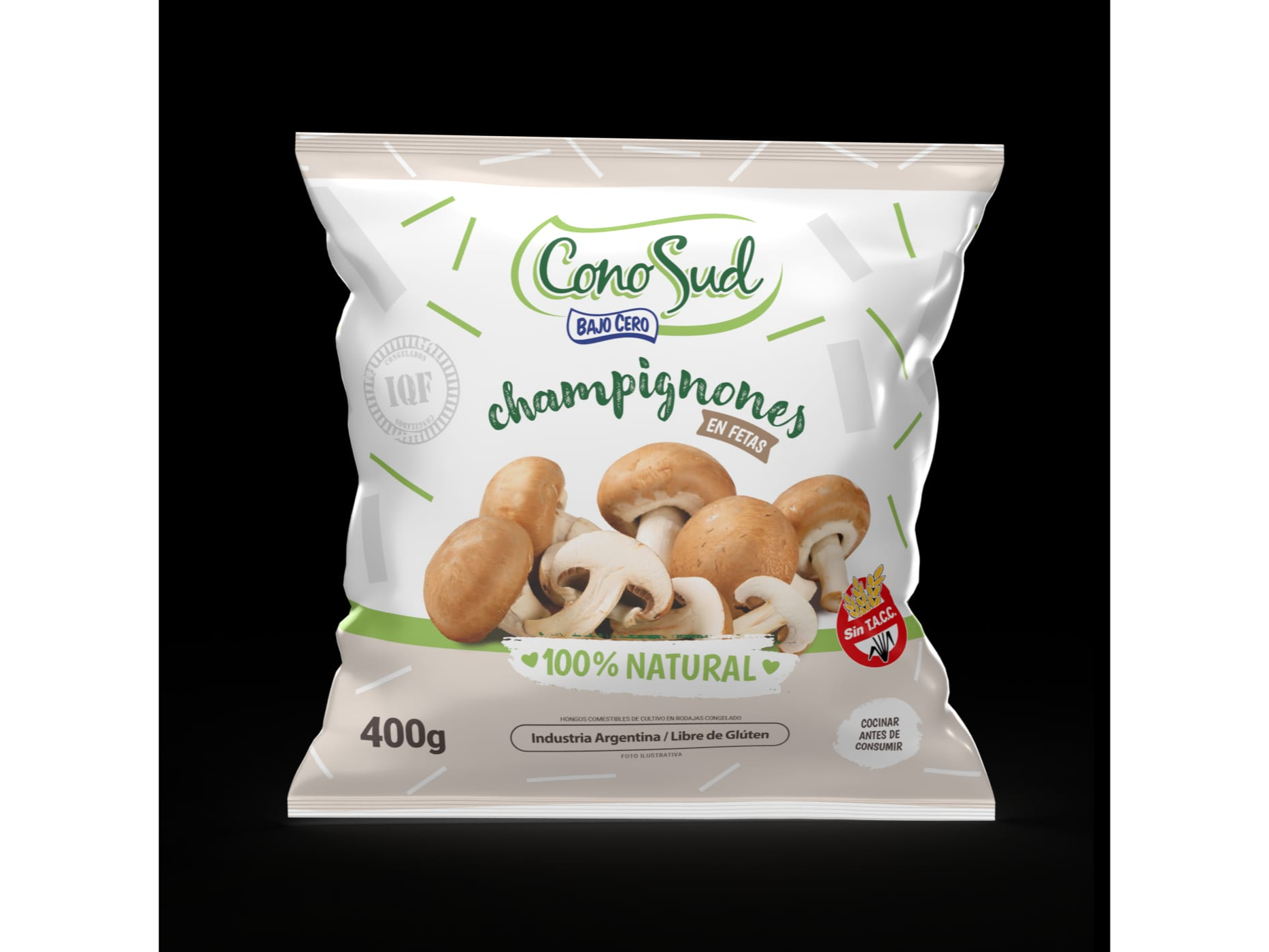 Champignon en fetas IQF 4 Kg (10x400gr)