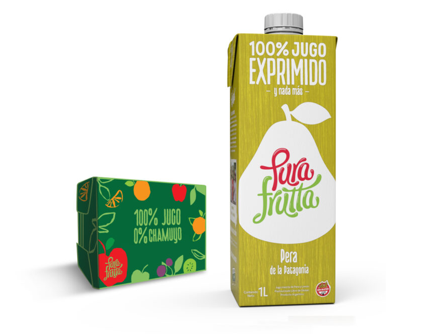 Jugo 100% Expr. Pura Frutta Pera y Limón 1000 ml 8u