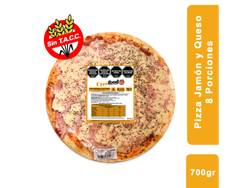 Pizza Mozz. y Jamón 8 porc. (700 grs.) x 1 UNI