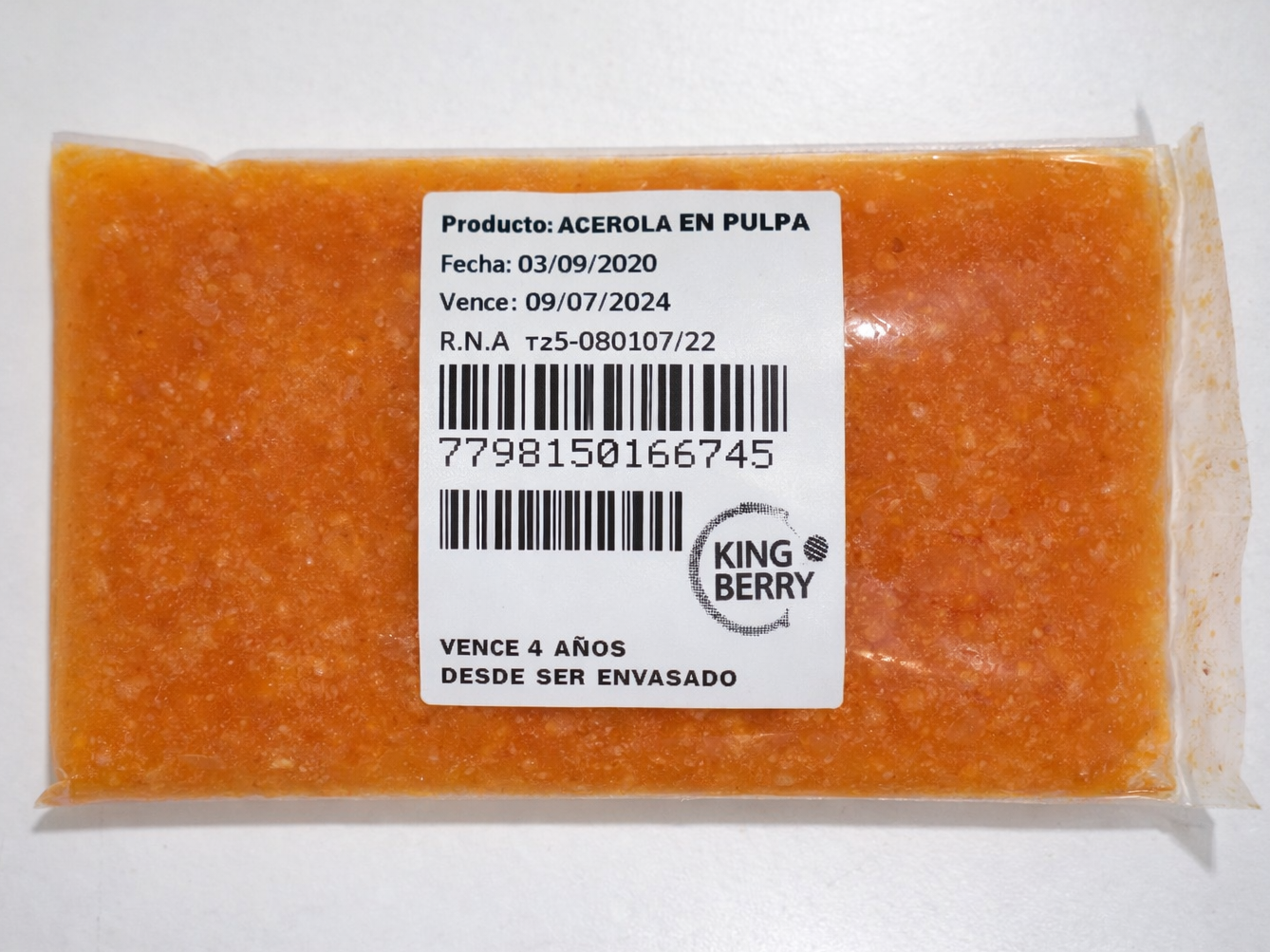 Acerola Pulpa x 250 grs