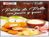 Formados de Carne de Pollo con Jamón y Queso (Patitas) Pre-Fritos x 5 Kg