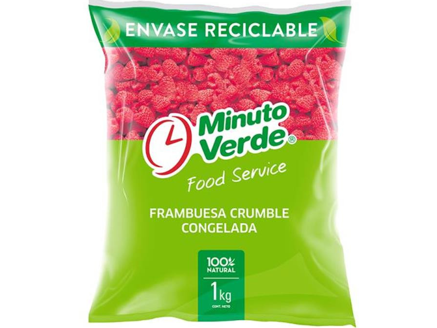 Frambuesa Entera Congelada Minuto Verde (5 bolsitas x 1 kg)