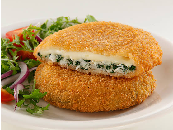 Medallón de Merluza con Espinaca y Queso x 5 Kg -  Vidal Foods