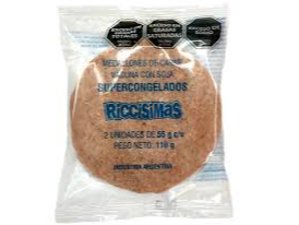 Riccisimas Tradicional Medallón de Carne Vacuna 42*2 (55g)