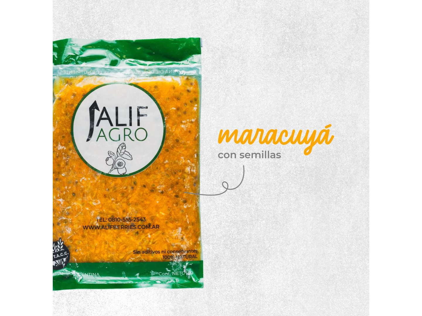 Maracuyá CON semillas x 1 Kg