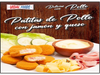 Formados de Carne de Pollo con Jamón y Queso (Patitas) Pre-Fritos x 5 Kg