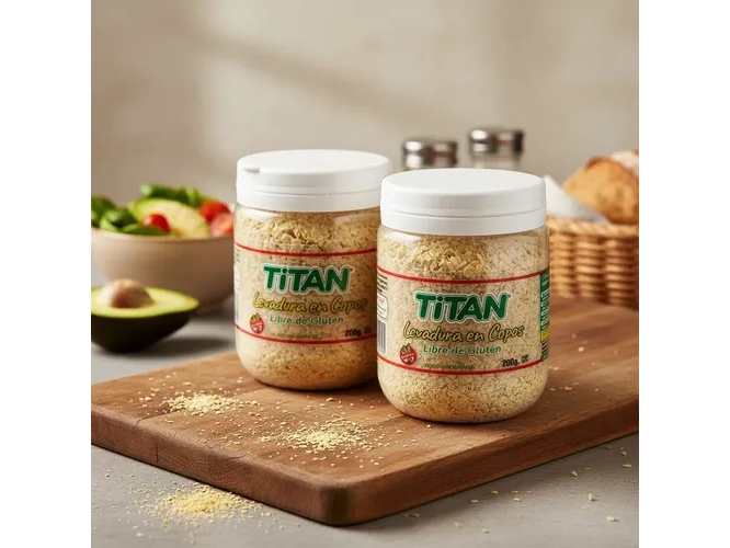 LEVADURA NUTRICIONAL EN COPOS "TITÁN" (SIN TACC) x 200g