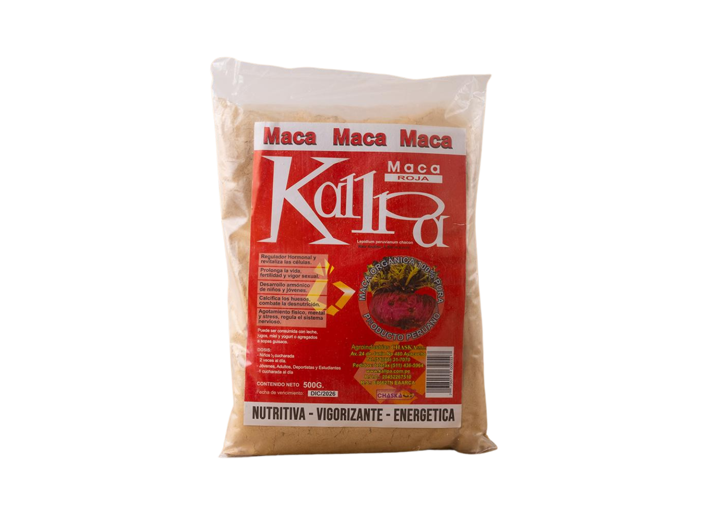 MACA ROJA PERUANA ORGÁNICA