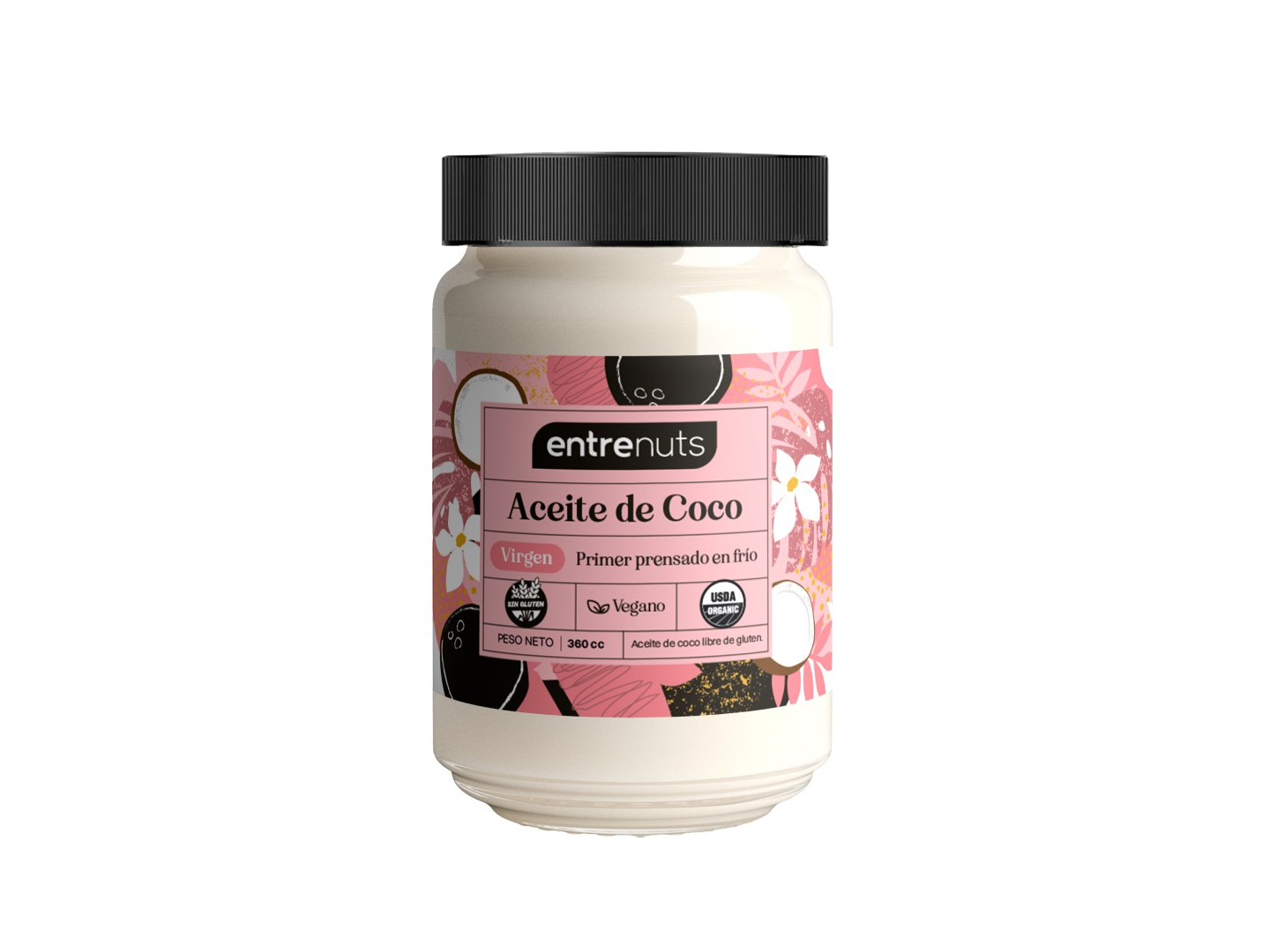 ACEITE DE COCO VIRGEN "ENTRENUTS" x 360 ml