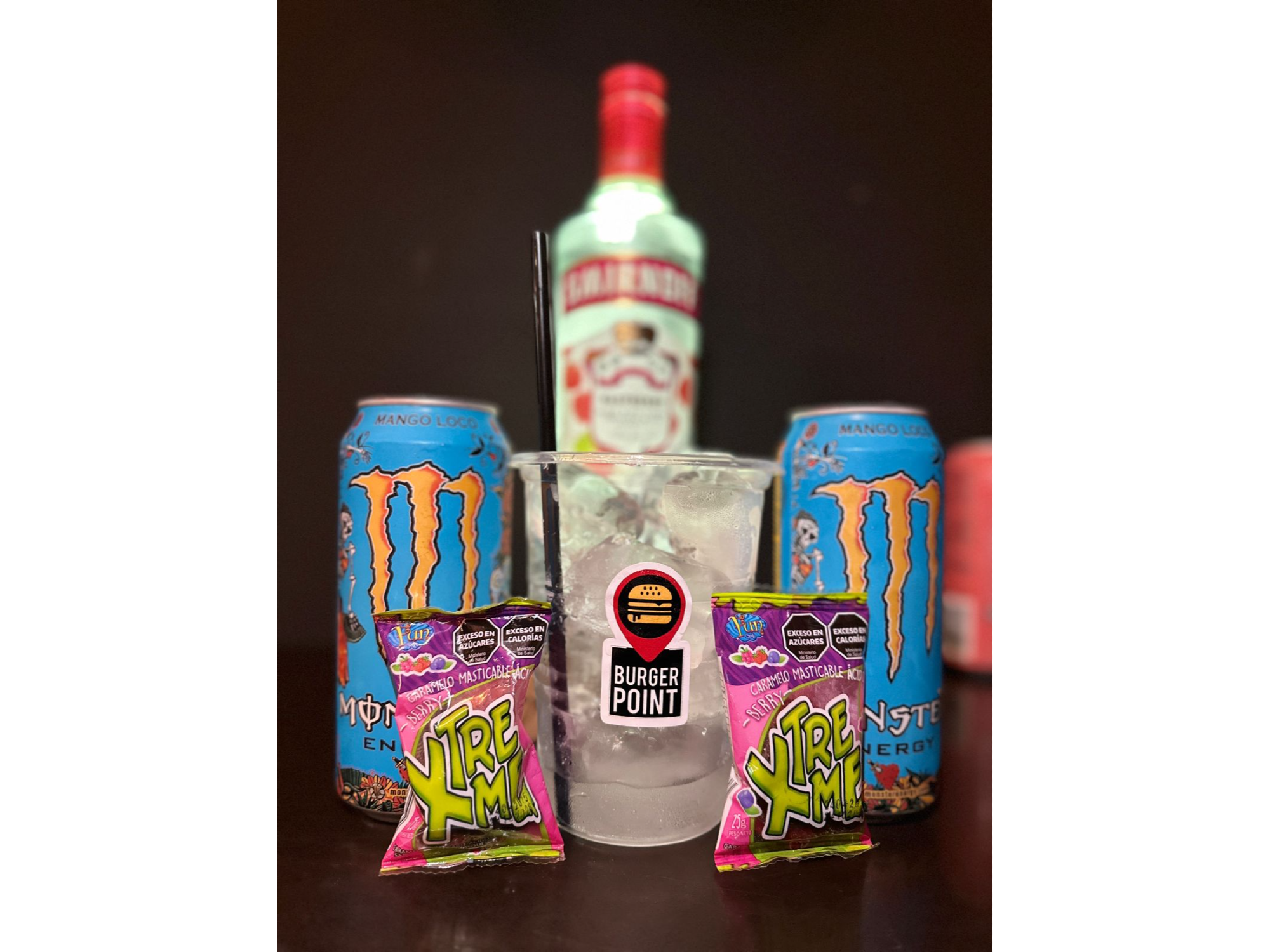 SMIRNOFF + MONSTER MANGO LOCO + GOMITAS