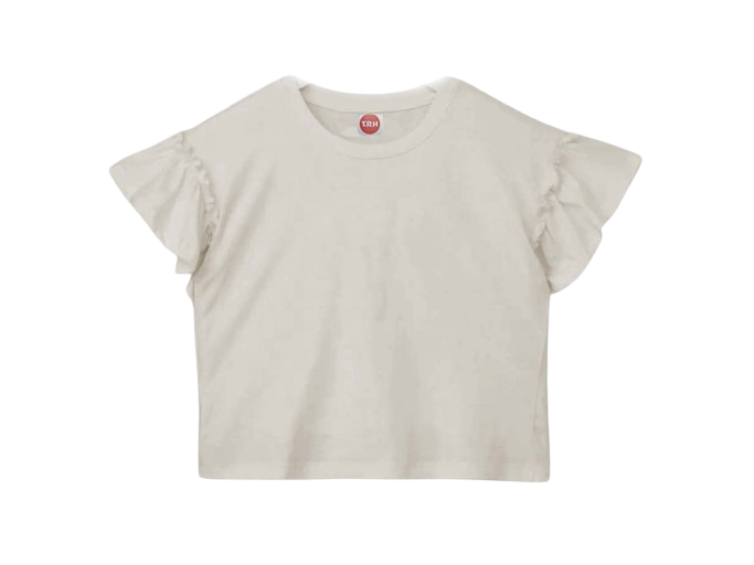 Remera con volado - Gris