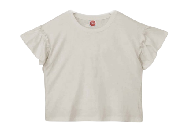 Remera con volado - Negro