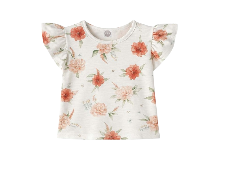 Remera floreada - Rosa