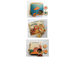 Libro con encastre. En madera