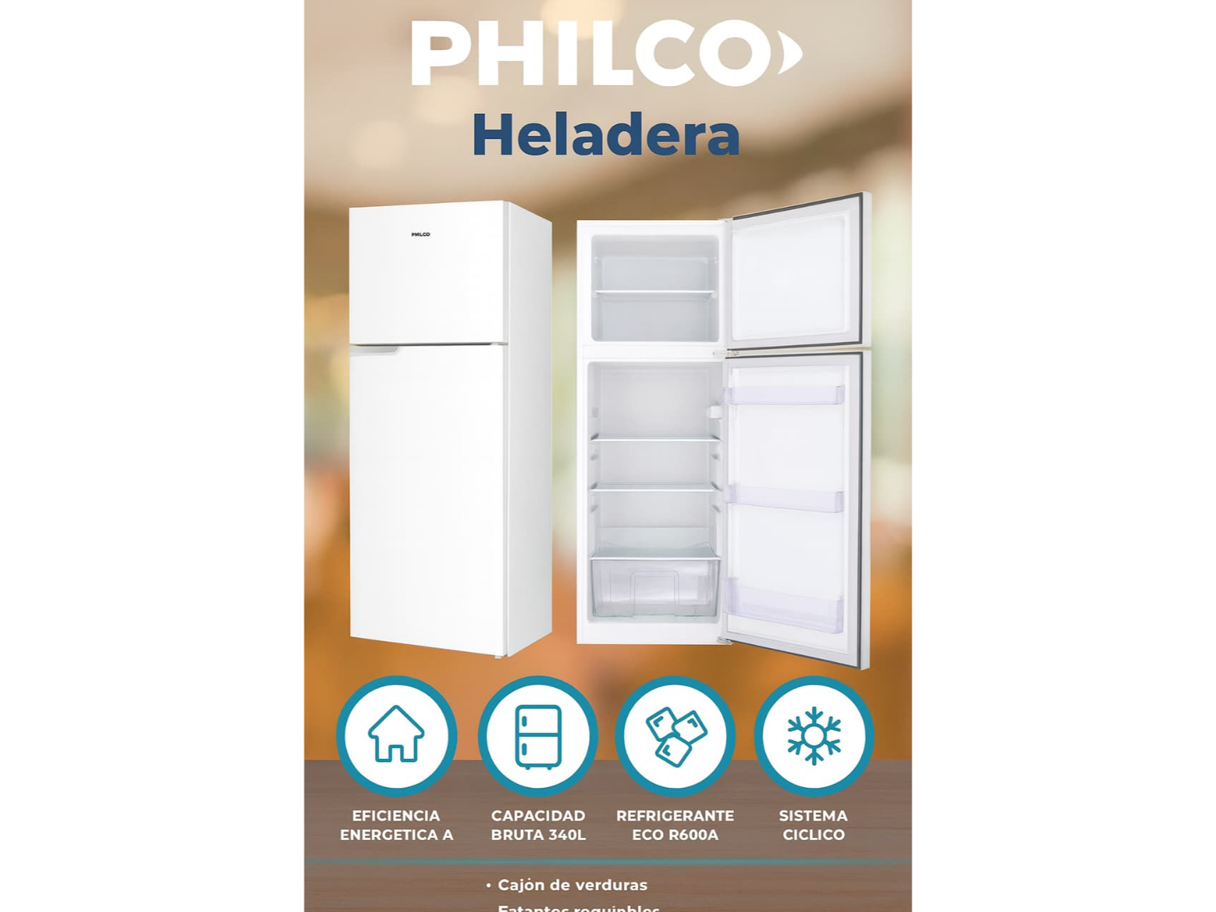 HELADERA PHILCO 340 LITROS