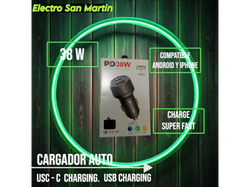 CARGADOR AUTO DOBLE