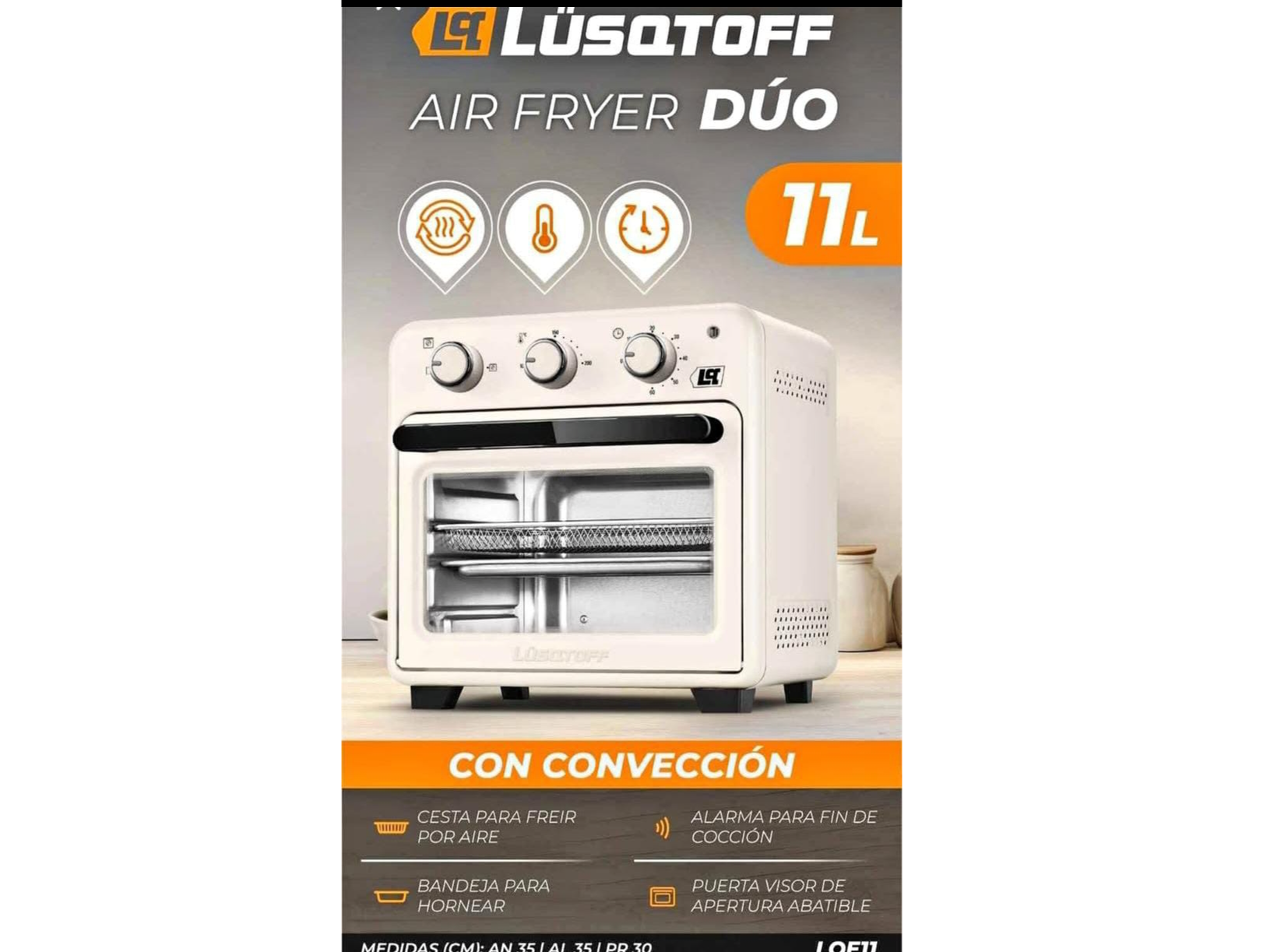 HORNO DUO LUSQTOFF 11L