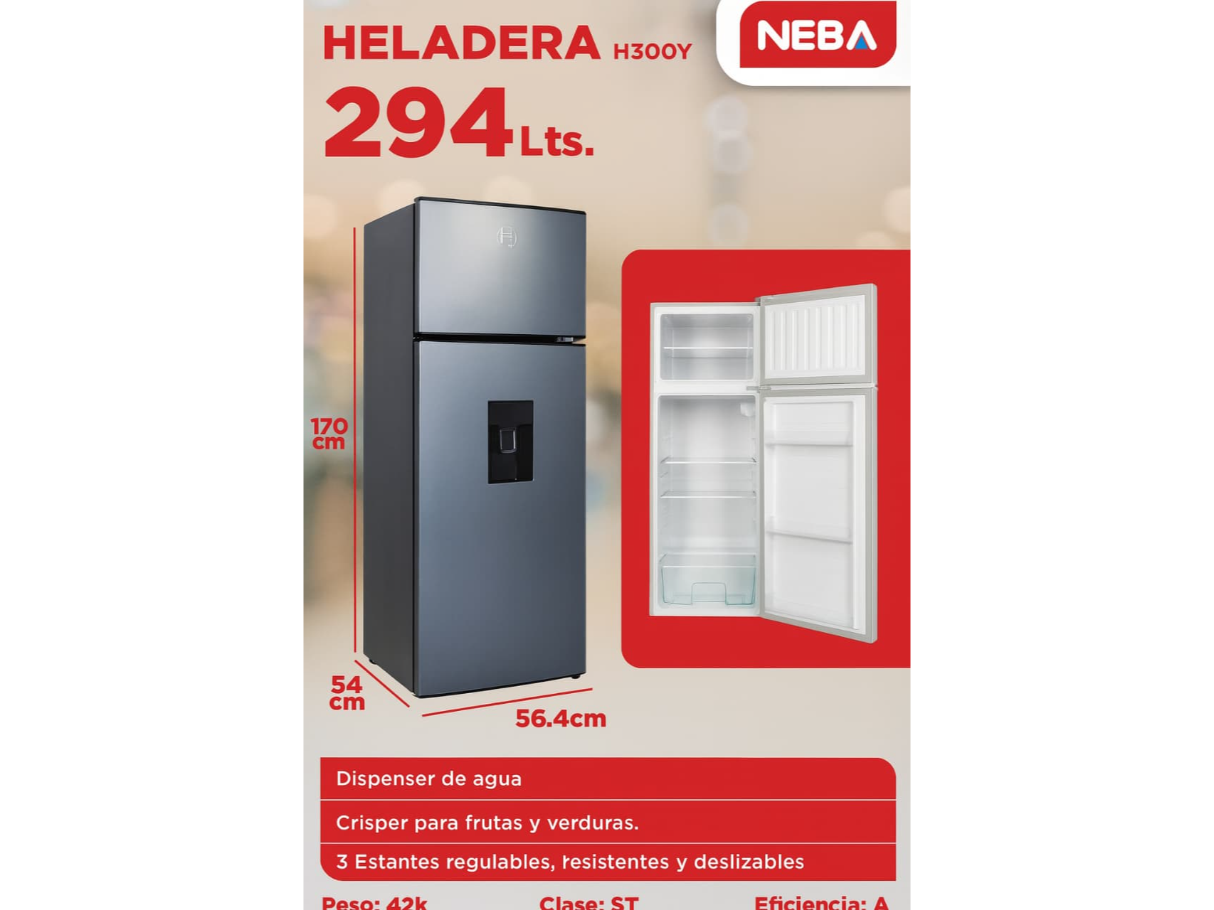 HELADERA NEBA H300Y