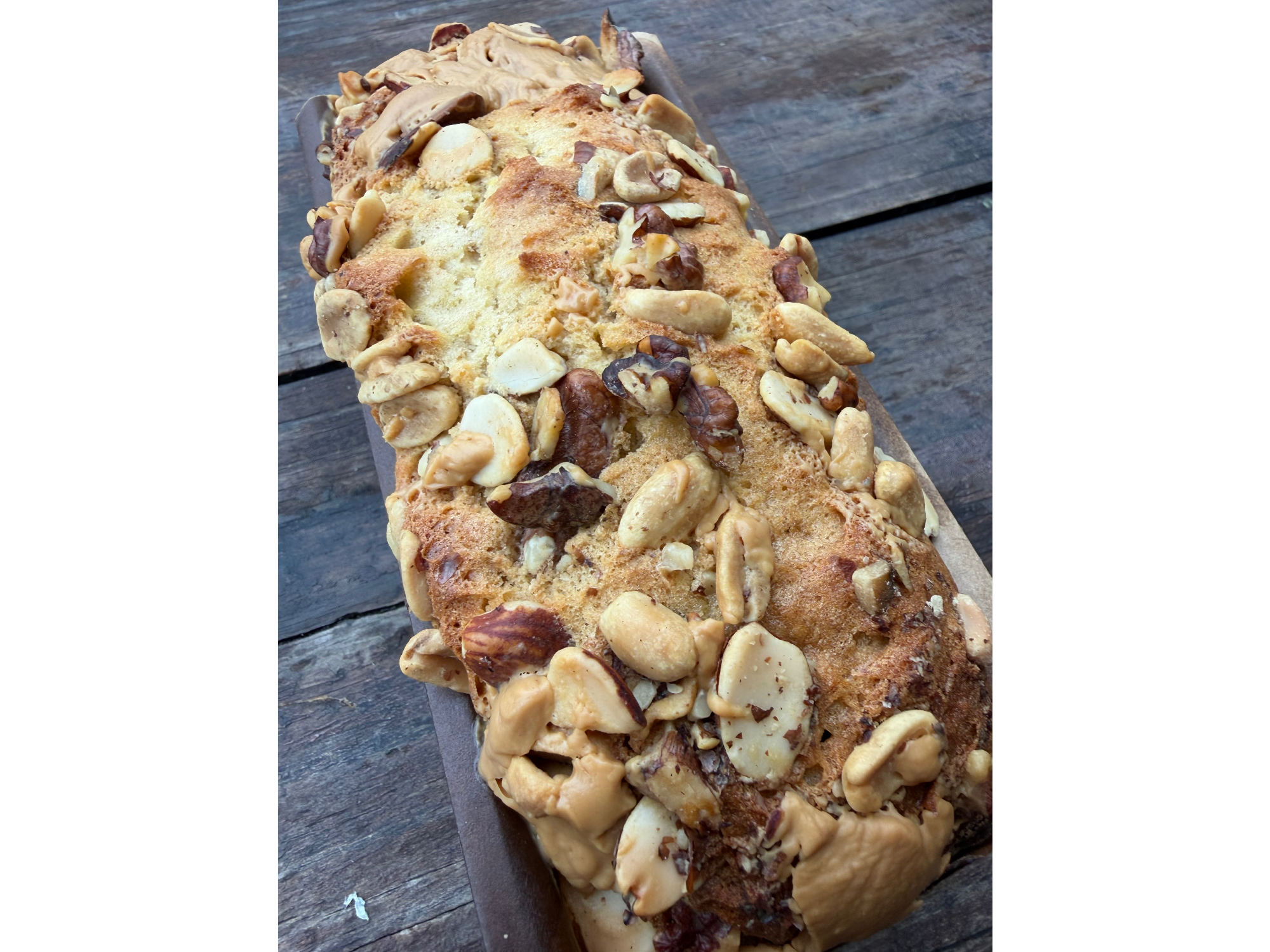 BUDÍN DE NUECES  Y PASTA DE MANÍ