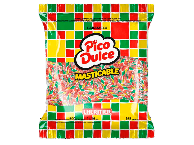 Masticables pico dulce de 500 gr 165 unid